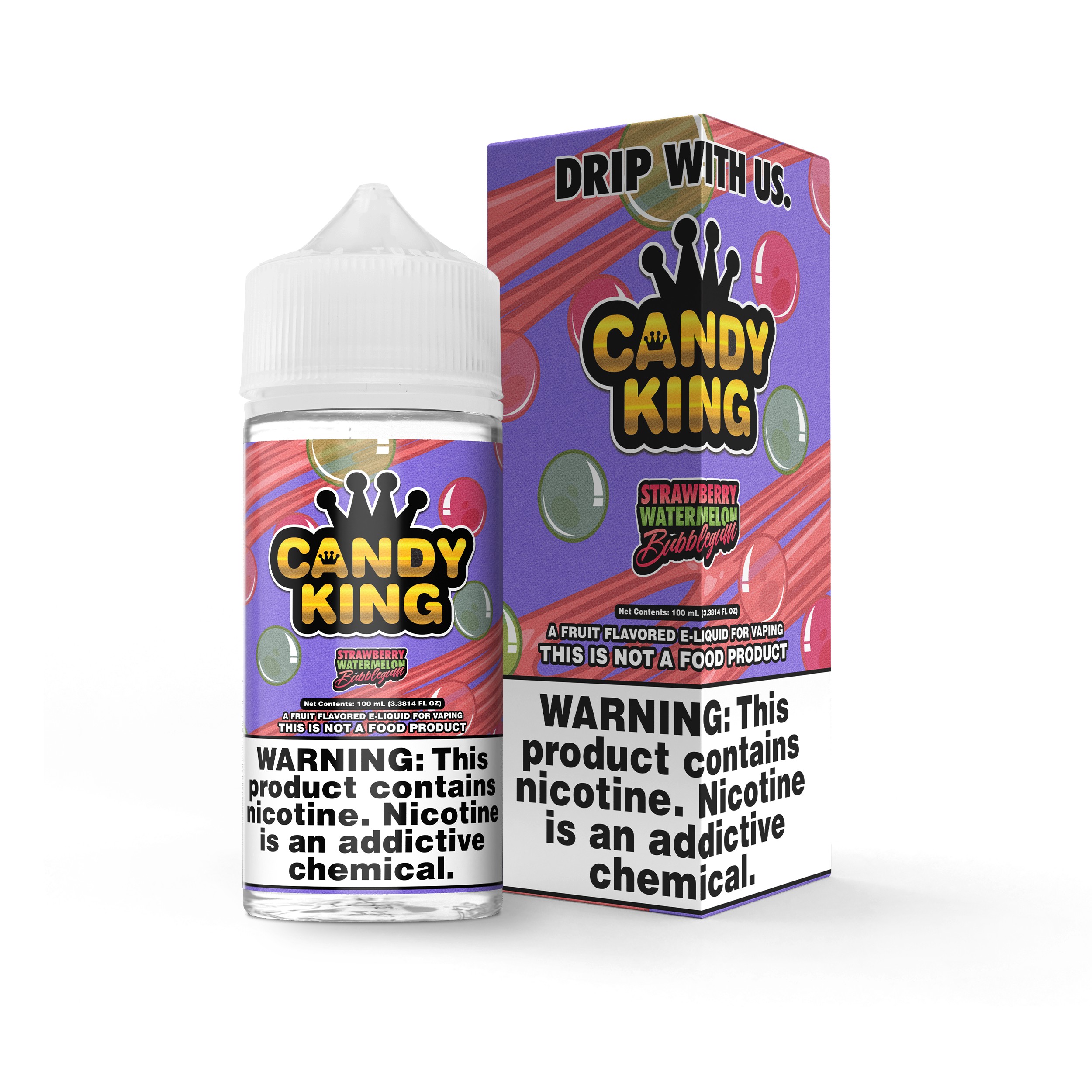 Candy King Strawberry Watermelon Bubblegum 100mL